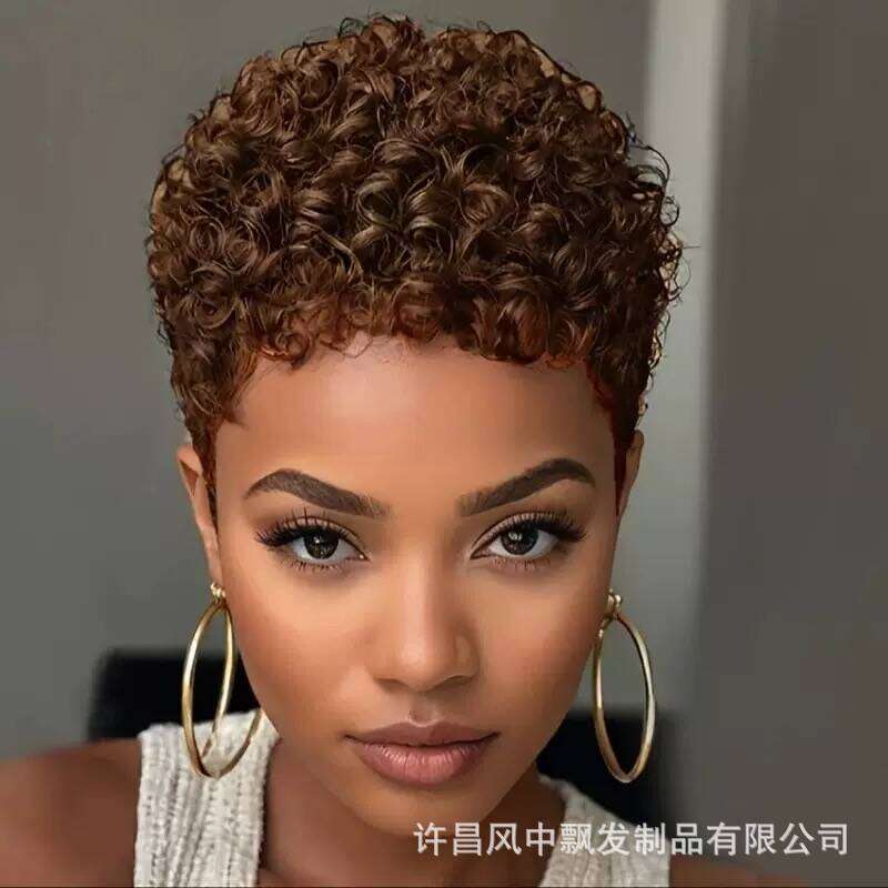 African Wig, Foreign Trade Pixie Curly Wigs SHXI