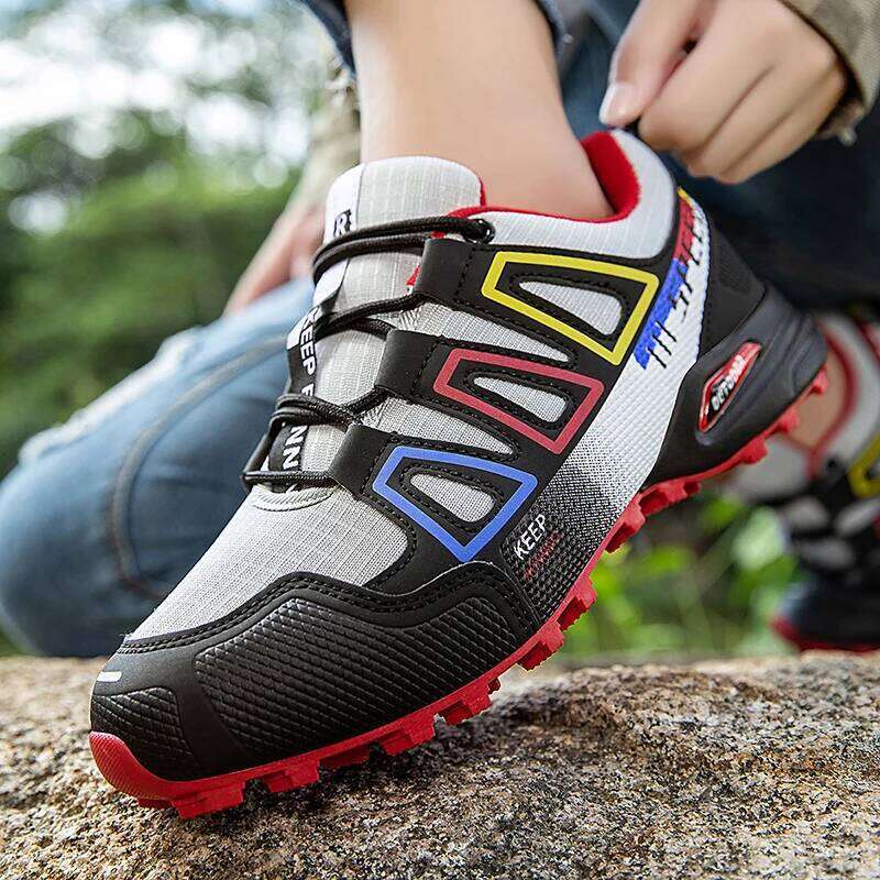Unisex Outdoor Hiking Lace-Up Non-Slip Lightweight Men Tactical Training Sports Women Lockless Casual Cycling Shoes SPLELED
