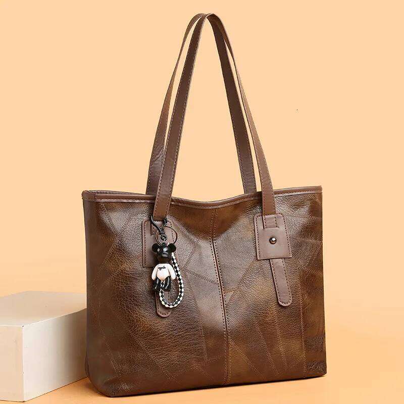 Trendy Women's New Large Capacity Tote Bag with Horizontal Square Zipper Single Shoulder Handbag Z260224