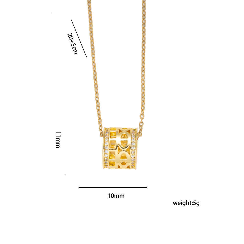 Korean-Style Full-Diamond Light-Luxury Necklace With Zircon Inlay Collarbone Chain