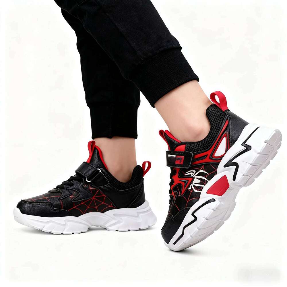 Marvel Children's Fashion Aoger Spiderman Boys Sneakers Girls Cartton Casual Breathable Kids Sport Shoes Size 28-38 26W0224