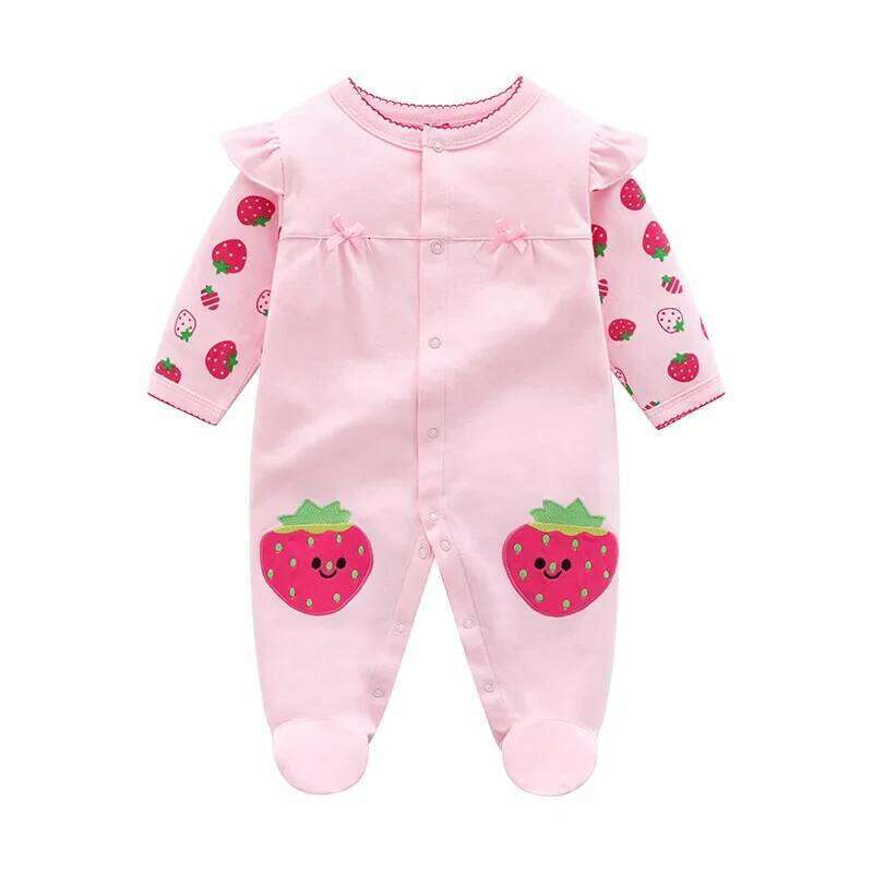 Newborn Clothes Spring Romper Princess style girls Sleepsuit Girl Sleepwear One-pieces Baby Clothing Jumpsuit 26H0224