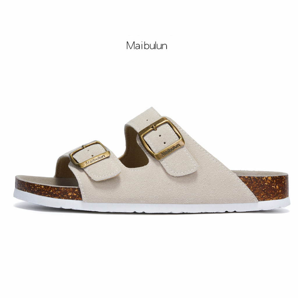 Maibulun Bestselling 2026 Summer New Design Slip Resistant Cork Slippers Men Women Indoor Outdoor Beach Suede Sandals Multiple Color Options Large Siz
