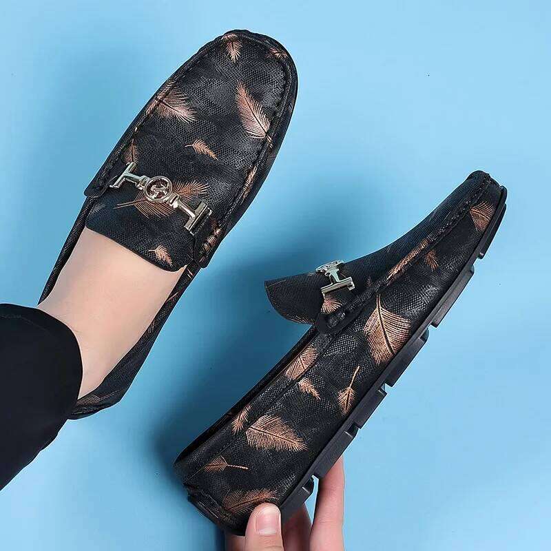 MAEDEF New Fashion 2024 Casual Shoes Anti-slip Luxury Brand Print Soft Breathable High Quality Loafers for Men Size 38-48