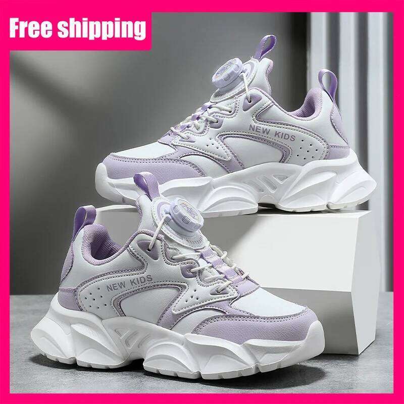 Children Trendy Comfort Breathable Leather Summer Fitness Sports 2026 New Fashion Mesh Running Shoes for Kids 26W0224