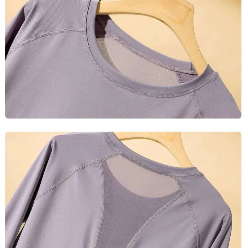 DRUR Yoga Top Women Long Sleeve Quick Dry Loose Sports Shirt Female Workout T-Shirt Running Tee Gym Clothes Sportswear New 26Y0224