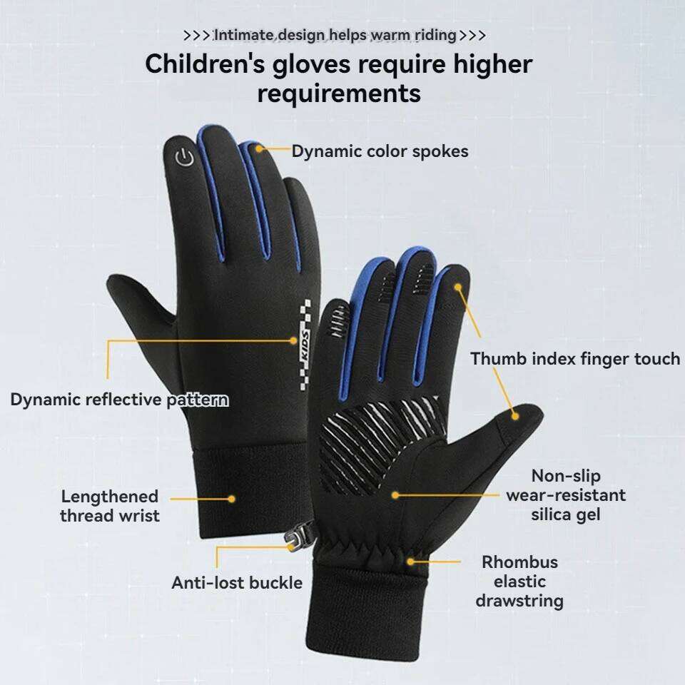 GTUBIKE Winter Gloves,Touchscreen Anti-Slip Cycling Gloves,Warm Windproof Kids Gloves,Sports Gloves Boys Girls 26H0224