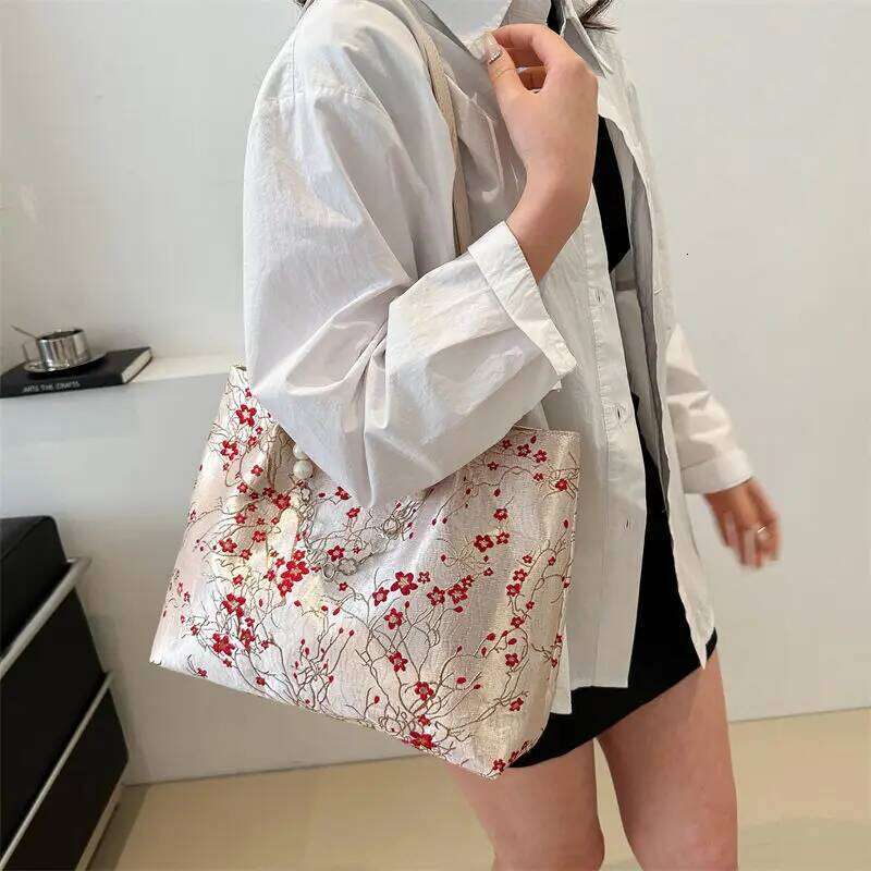 High Appearance Level Pastoral Style Fashion Korean Version of Tote Large Capacity Single-shoulder Portable Commuting Bag Z260224