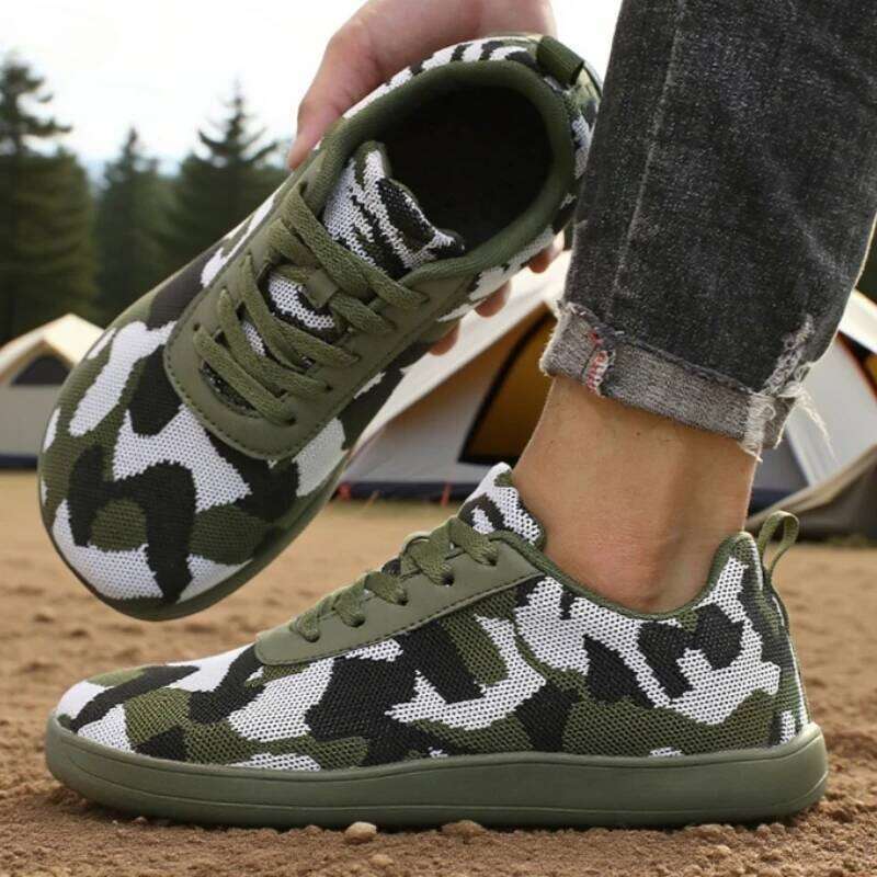 Camouflage Wide Toe Men's Shoes Comfortable Breathable Suitable Off-road Running Shoe Light Softsuitable Travel Walking Sneakers