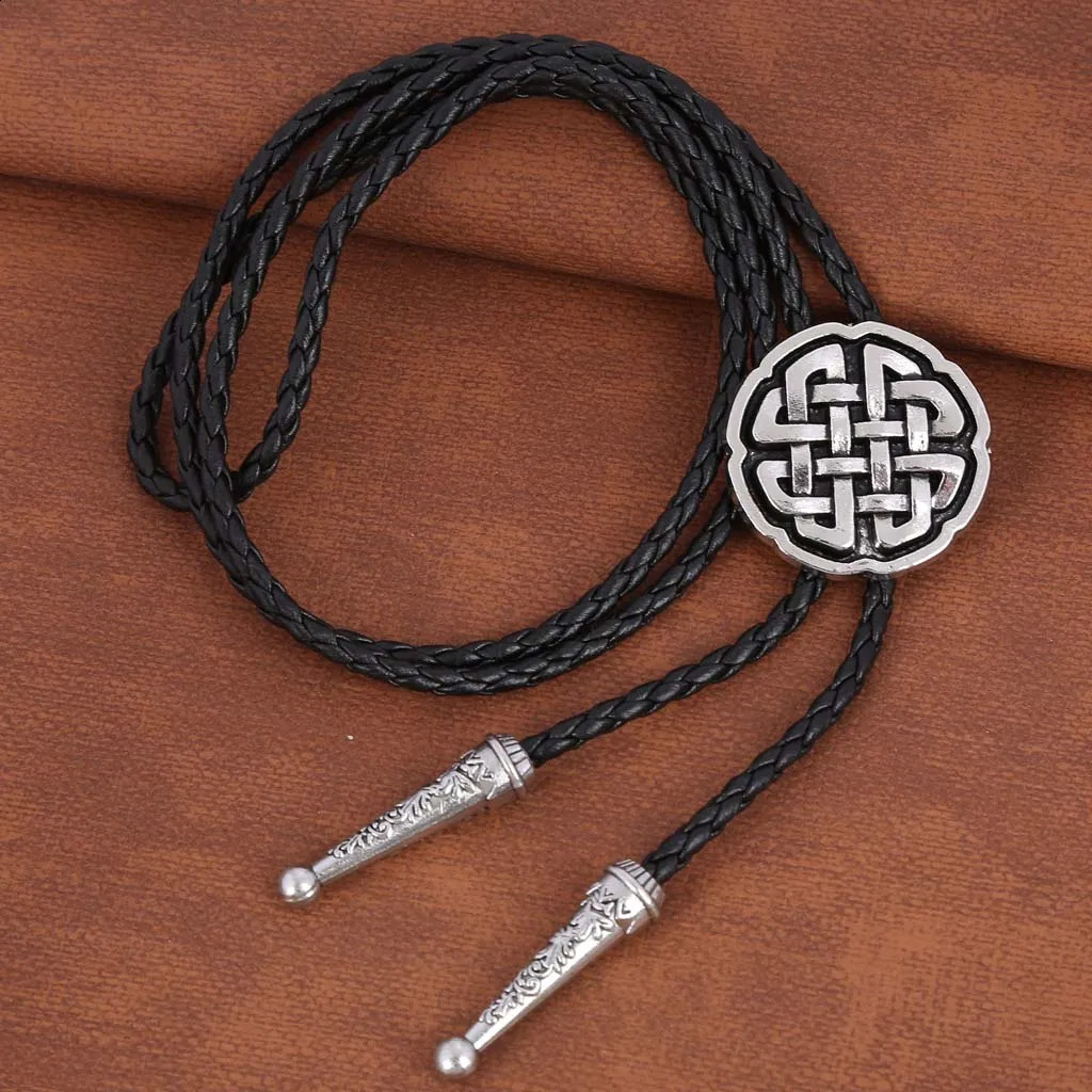 Bolo tie retro shirt chain lucky knot collar necklaces long neckties pendant 260120