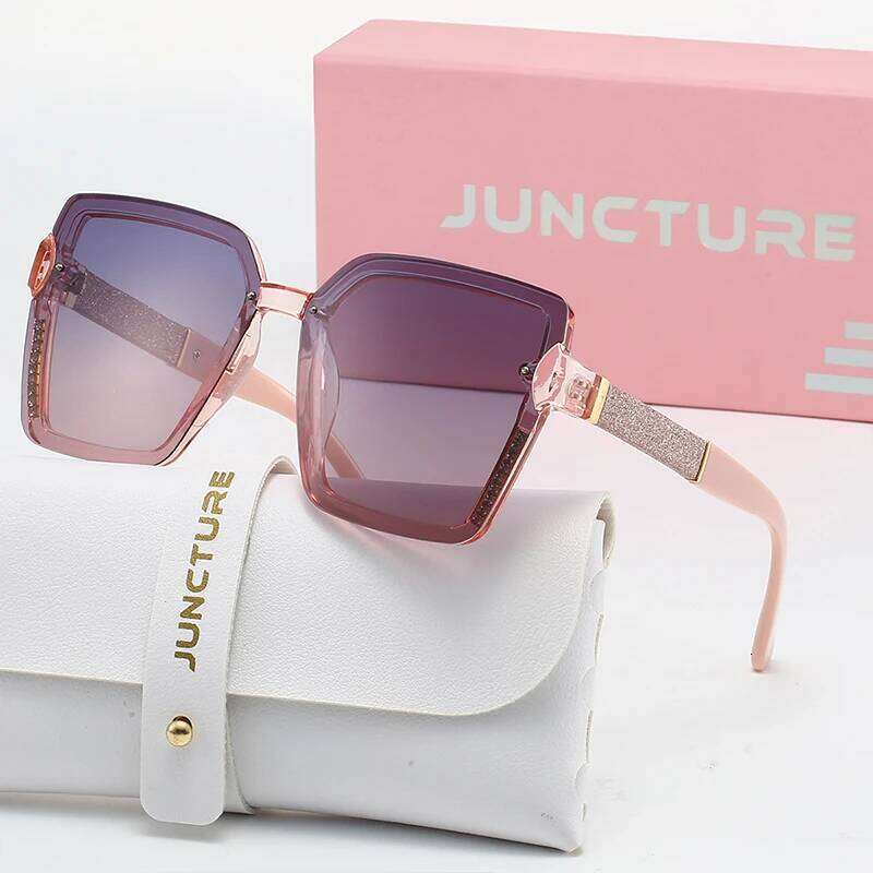JUNCTURE Polarized Fashion Square Sun Gradient Lady Glasses Party Holiday Gifts Sunglasses for Women 26W0224