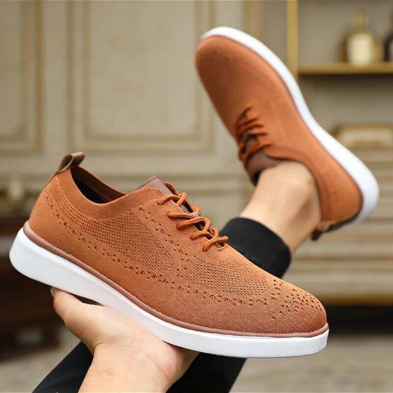Men's Lightweight Casual 2025 Breathable Knit Sneakers Comfortable Walking Shoes Non-Slip Soft Sole Outdoor Male Footwear