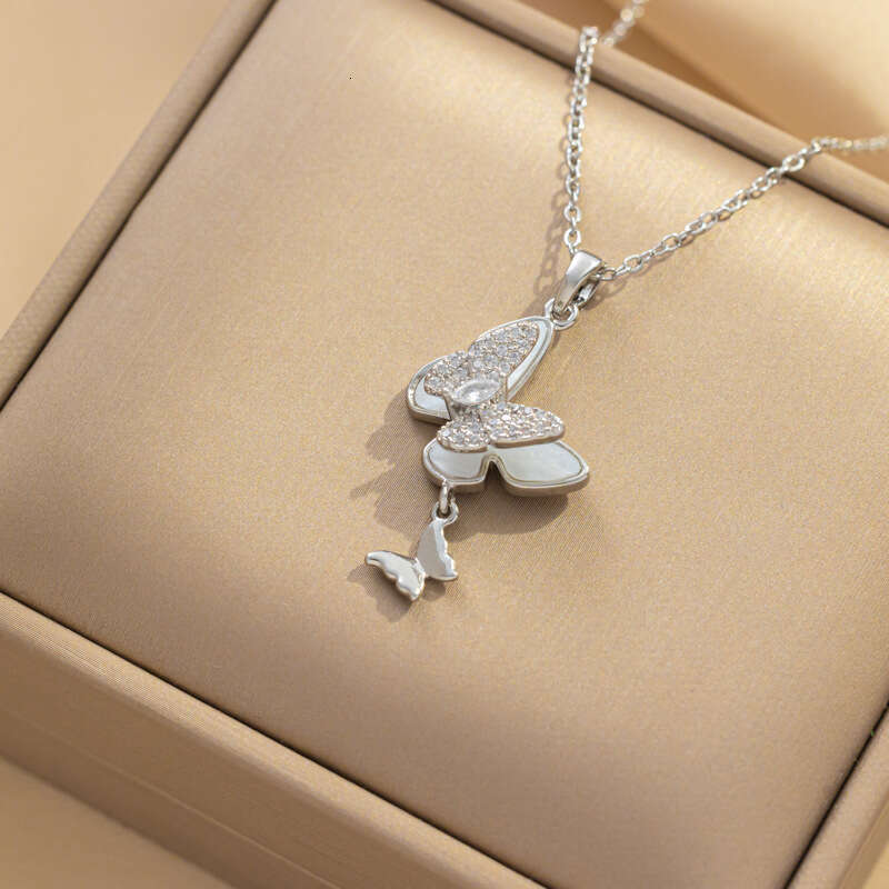 Water Drop Pendant Titanium Steel Versatile New Women's Necklace Necklace Jewelry