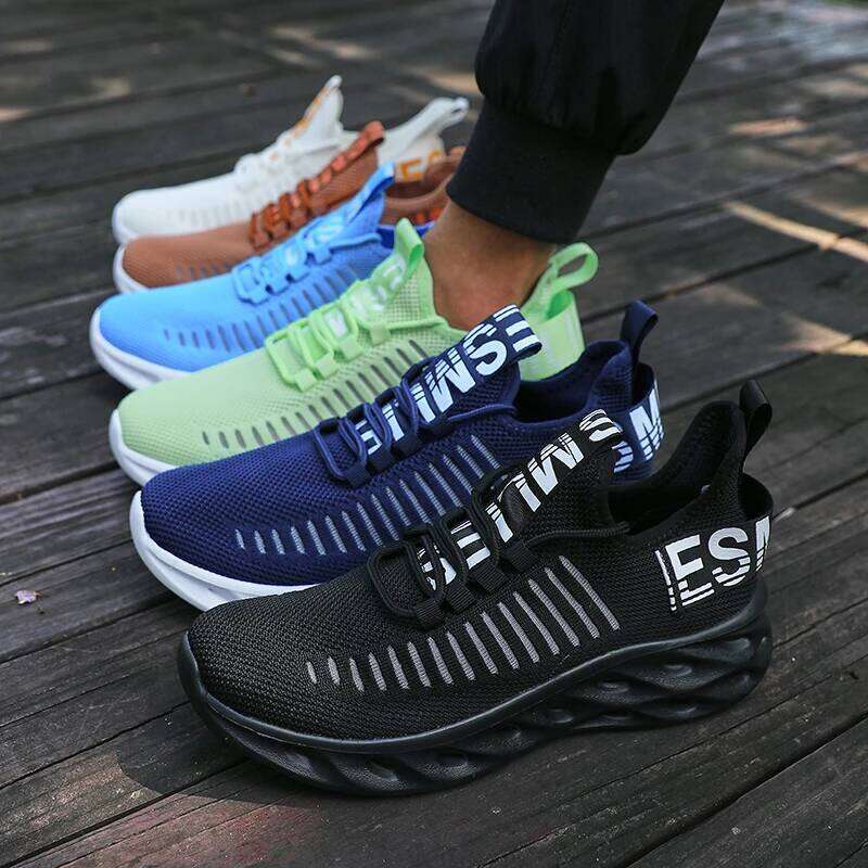 2025 Fashion Men's Sneakers Breathable Mesh Anti-slip Outdoor Running Lightweight Man Vulcanized Shoes Tenis Para Hombre