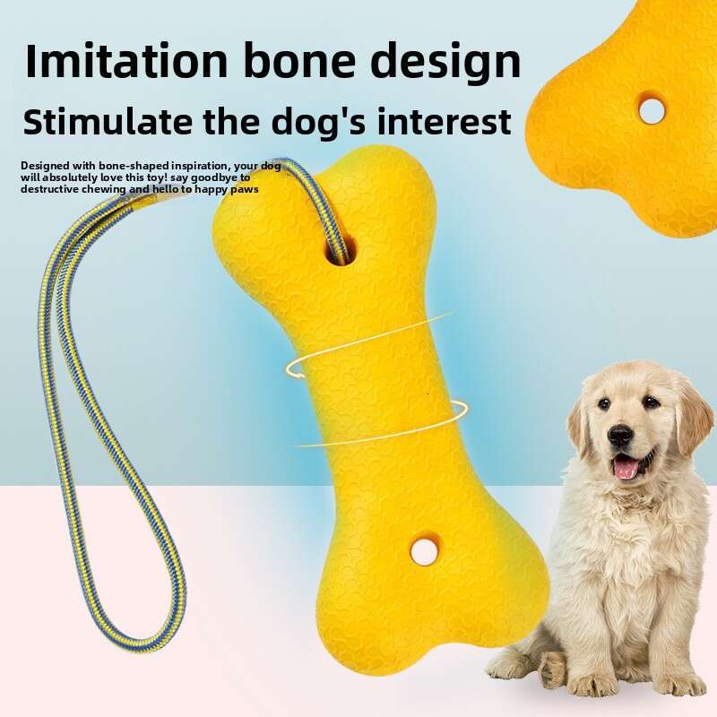 In Stock Wholesale EVA Foam Floating Water Rope Bone Dog Training Interactive Toy Durable Pet Supplies