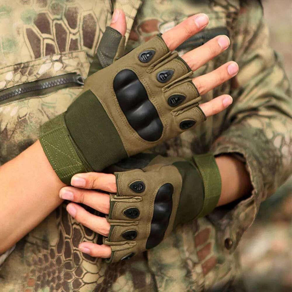 1 pair Half-finger Outdoor military Sports shooting Hunting air gun Motorcycle bicycle gloves 26H0224