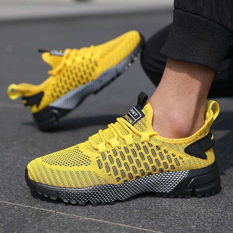 Fashion Men Casual Sport Breathable Mesh Running Sneakers Lightweight Shock Absorbing Walking Shoe Tenis Para Hombre