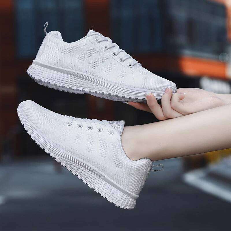 MAEDEF 2024 Women's Lace Up Mesh Lightweight Breathable Running Shoe Non Slip Athletic Shoes for Gym Work Casual Sneaker