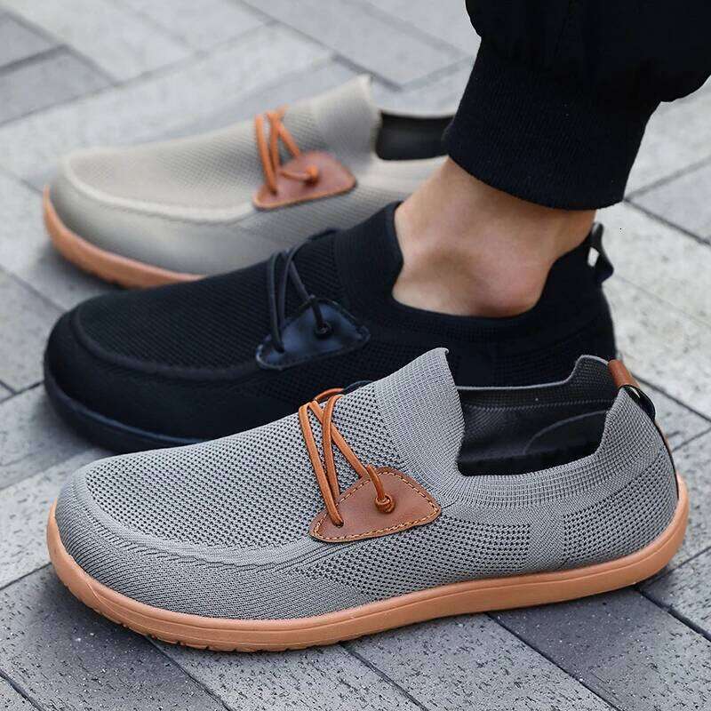 Wide-Toe-Box Barefoot for Men Zero Drop Sole Minimalism Walking Breathable Non-slip Flats Loafer Mens Driving Shoes