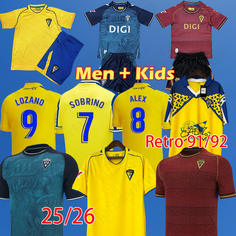 2025 2026 Cadiz soccer jerseys Special BRIAN IZA Bodiger 91 92 Retro ALEX SUSO FALI CF CAMISETA 25 26 camisetas de futbol home T Bongonda ONTIVEROS SOBRINO men kids Kits