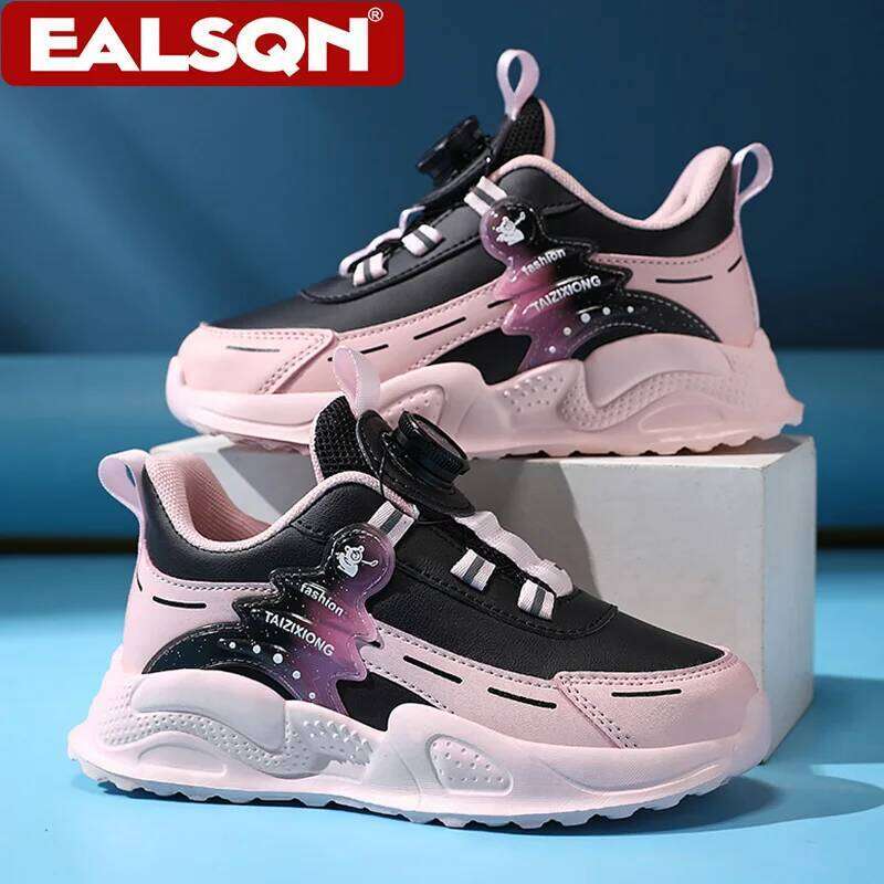 Fashion Children Boy Sneaker Non-slip School Casual Walking Leather Tennis Sport Shoes for Kids Girls 5 To 16 Years 26W0224