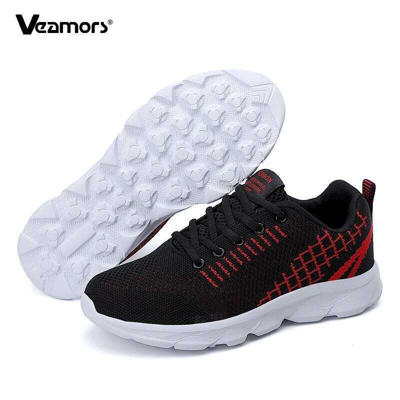 VEAMORS Sports Outdoor Trainers for Women Light Breathable Ladies Running Knitted Casual Sneakers Soft Shoes 26W0224