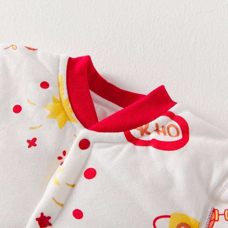 Unisex Newborn Winter Light Cotton Jumpsuit Cute Balloon & Lantern Print Bodysuit Medium-Thick Warm Seamless Romper for Baby 26Y0224