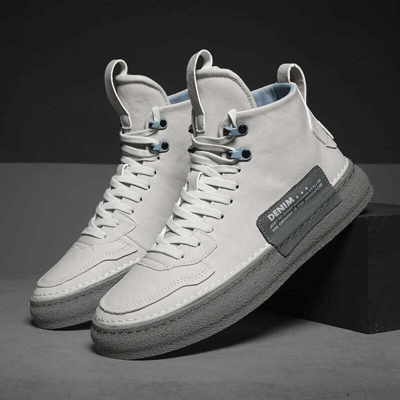 2023 New Leather Men's Boots Fashion Outdoor Work Comfy Non-Slip Sneakers For Men High Quality Casual Designer Shoes SPLELED