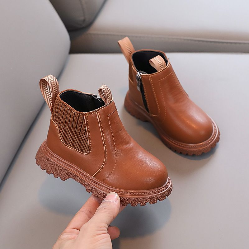Fashion Kids Boots PU Leather Boots New Winter Children's Shoes Cutefeet Boys Girls Anti Slip Foot Warmer Toddler Snow Boots Sizes 22 - 30