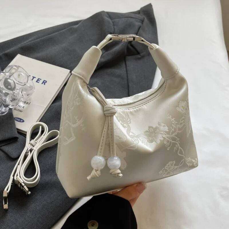 Sweet Embroidered Chinese Style Handbag Luxury Versatile Shoulder Zipper Crossbody Trend Designer Cheongsam Bag Party
