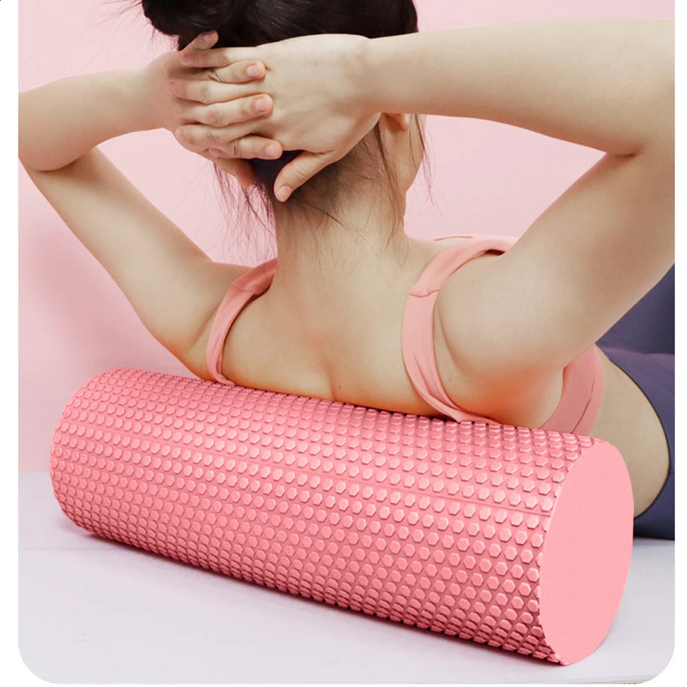 Yoga Roller Round EVA Foam Cylinder Hexagonal for Pilates Exercise Enhanced Home Workouts Diameter 95cm Length 297cm 260206