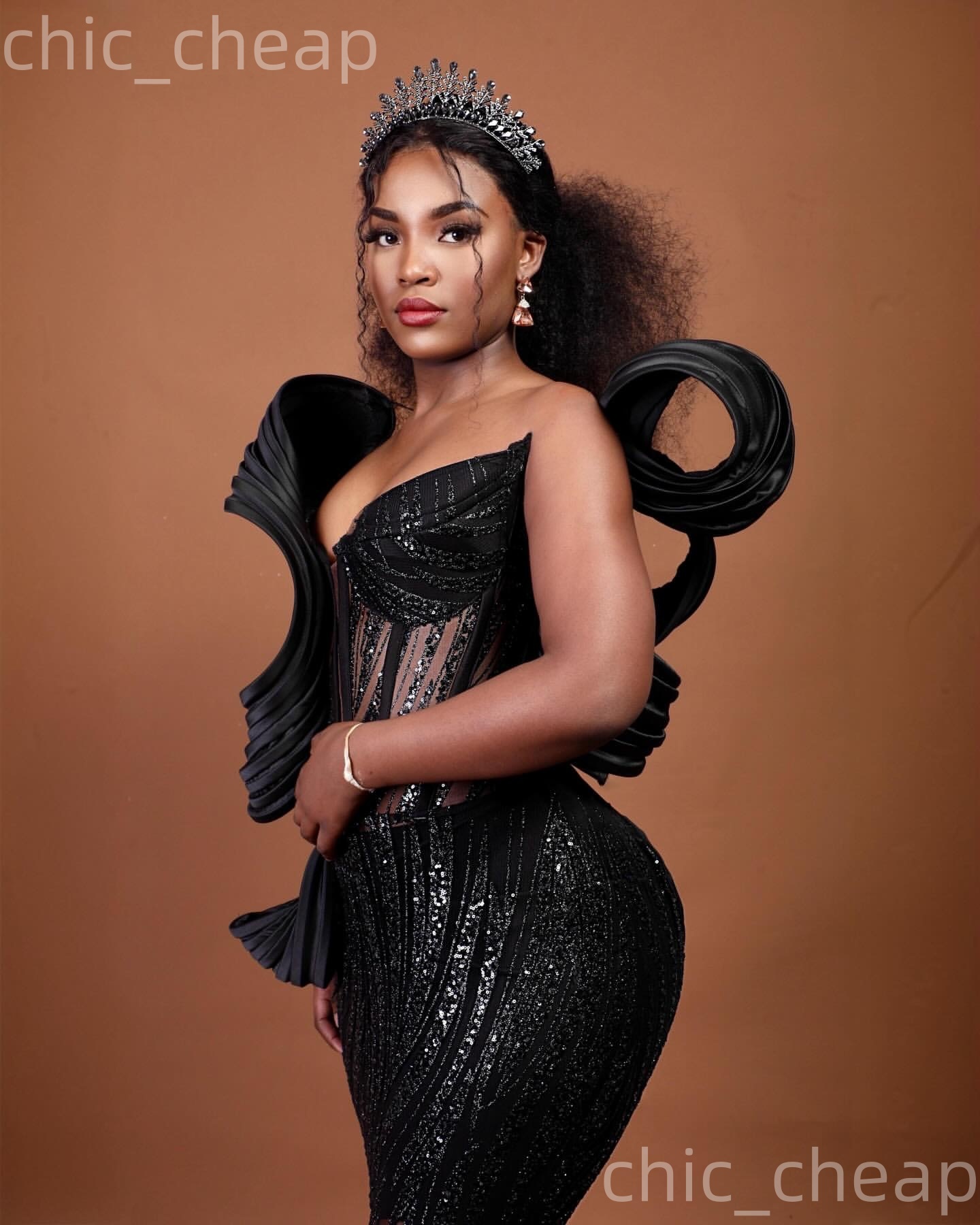 Aso Ebi Black Mermaid Prom Dresses 2026 Sweetheart Sequined Stylish Evening Formal Party Second Birthday Engagement Gowns Dress For Special Occasions 