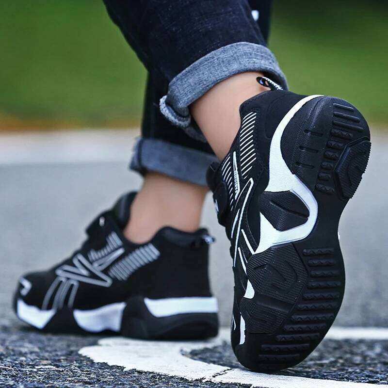 Kids Fashion Sneakers Boys Tennis Comfortable Leather Running Lightweight Outdoor Children's Sports Walking Shoes 26W0224