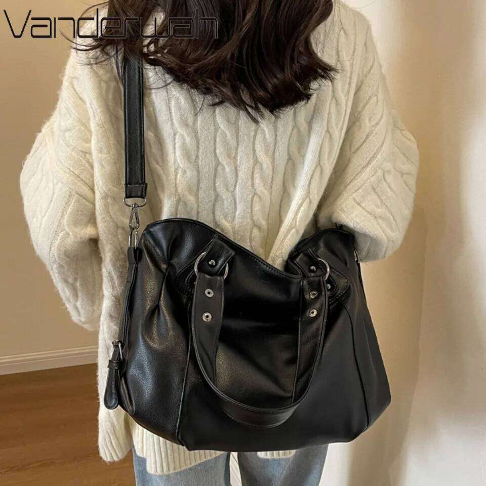 Female Handbag Large Capacity Shoulder Big Stylsih Casual Tote Bag Ladies A4 Soft Leather Crossbody Bags Business Sac Z260224