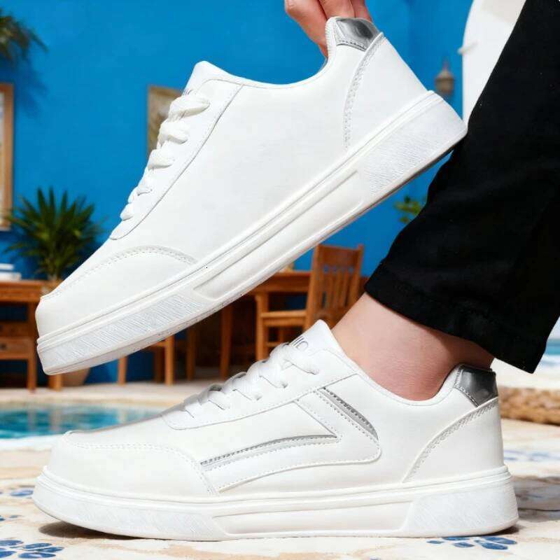 Men's All Black Classic Design Flat Daily Life Casual Lace-Up Shoes Fashion Comfortable Walking Sneakers