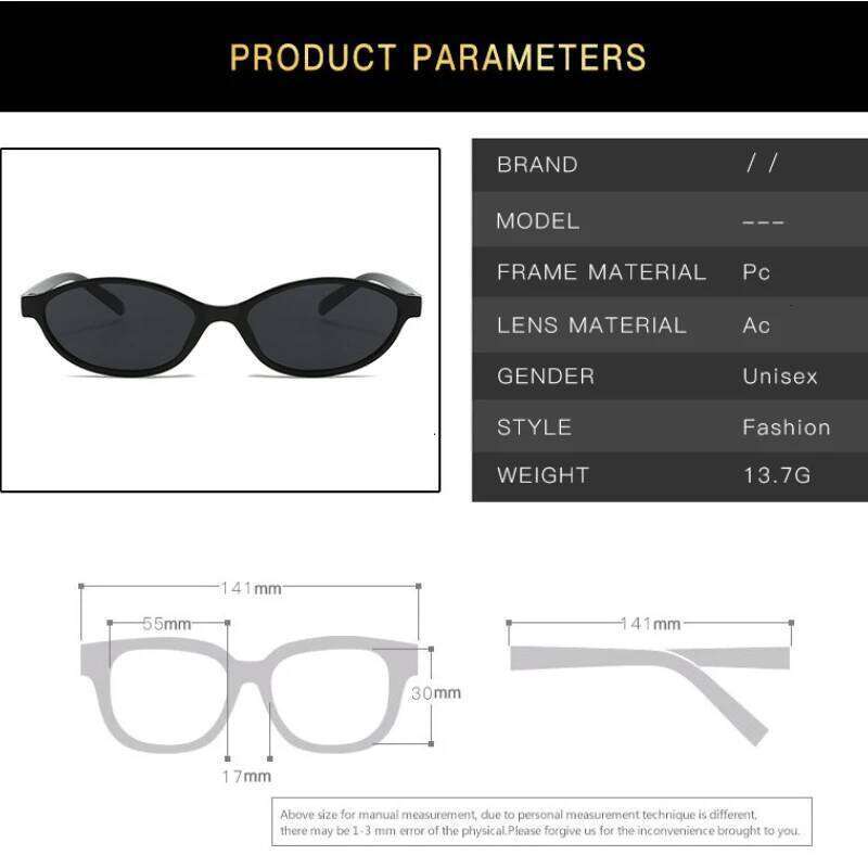 Retro Oval Sunglasses Fashion Personalized Trendy Small Frame Glasses Punk Cat Eyes Sunshade Sun Protection Eyewear 26W0224