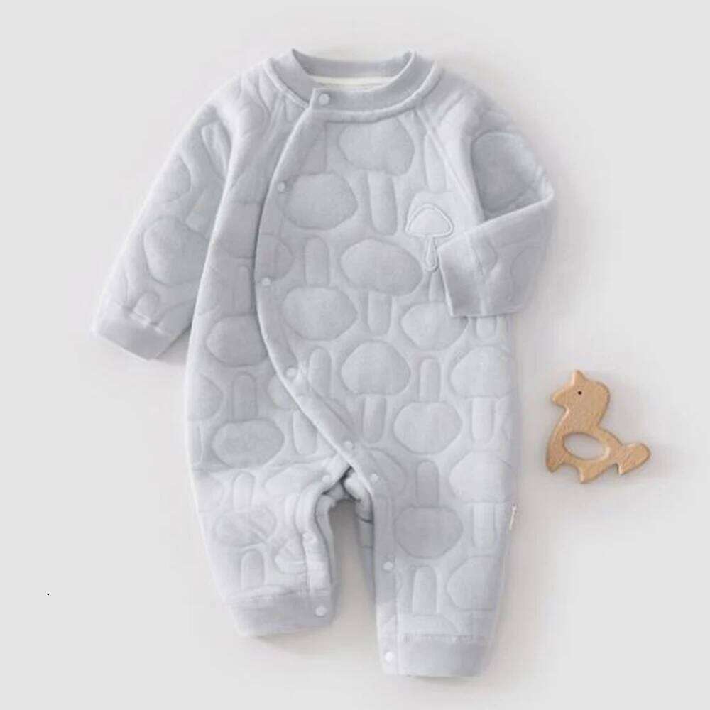 Jumpsuit Long Sleeve Quilted Warm Spring Autumn Winter Infant Boutique Clothing Unisex Newborn Baby Romper For Boys Girls 26H0224