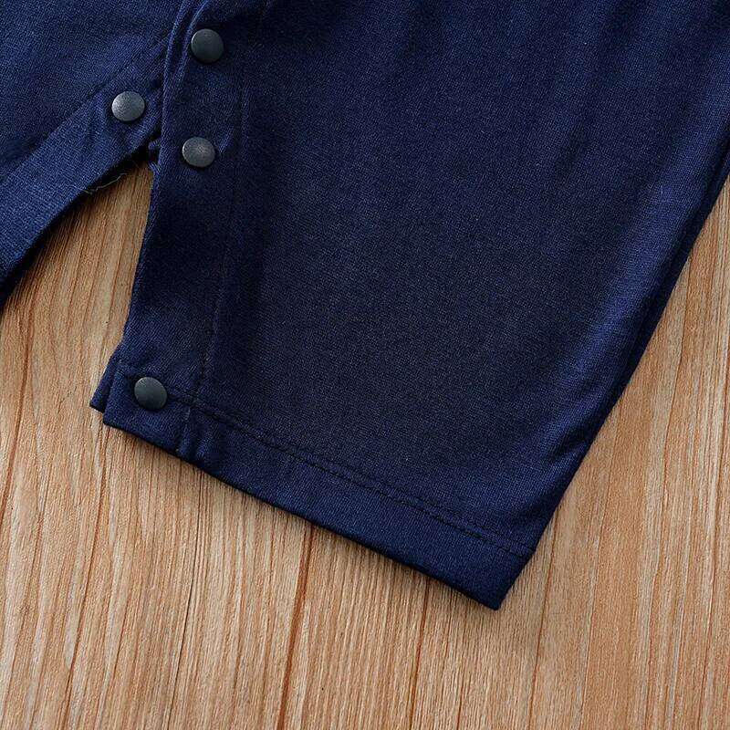 Newborn Clothes Party Gentleman Sea Anchor Embroidered Comfortable Soft Boy And Girl Summer Short Sleeved Baby Jumpsuit 26Y0224