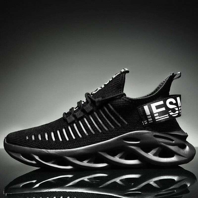 Breathable Mesh Men's Fashionable Appearance Single Pattern Knitted Outdoor Activities Gym Training Walking Shoes