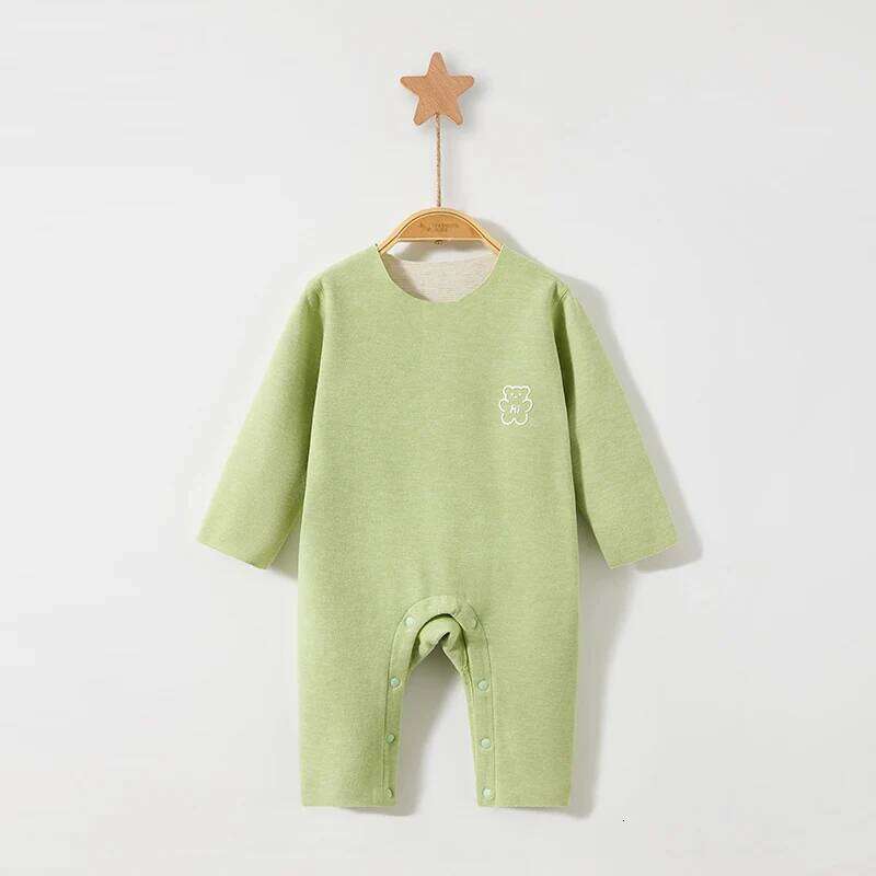 Baby Long sleeves Rompers Winter Thermal 0-18M Newborn Unisex, Spring/Autumn Infant Pajamas Warm Sleepwear Clothes Outfit 26H0224