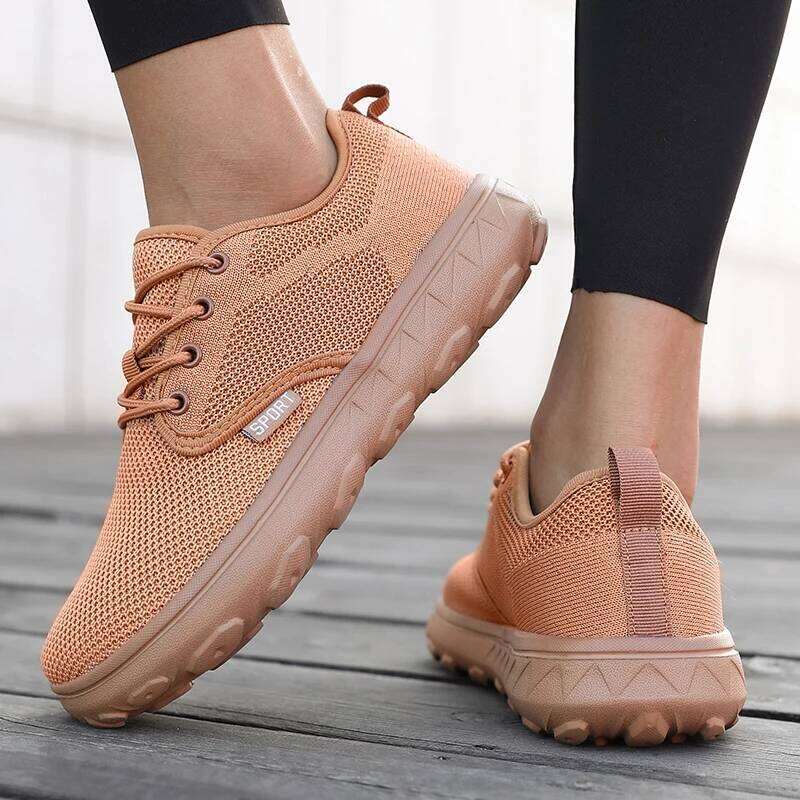 Men's and Women's Barefoot Wide Version Simple Platform Walking Sneaker Lace Up Outdoor Lightweight Casual Running Shoes