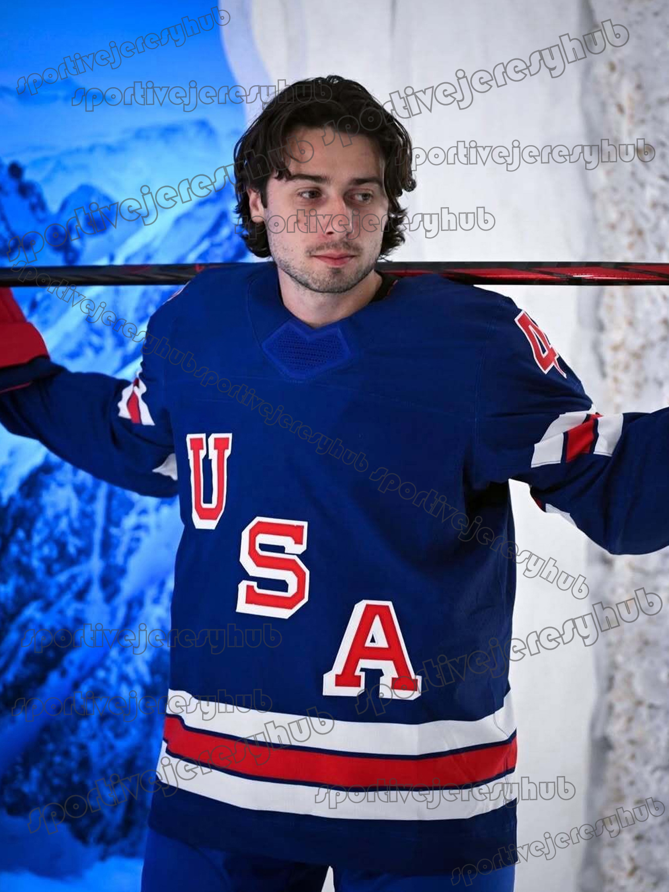 Team 2026 Hockey Jersey Thompson Hellebuyck Hughes Matthews Werenski Gaudreau Tkachuk Guentzel Sweater Custom Double-Reinforced Stitching Casual Wear