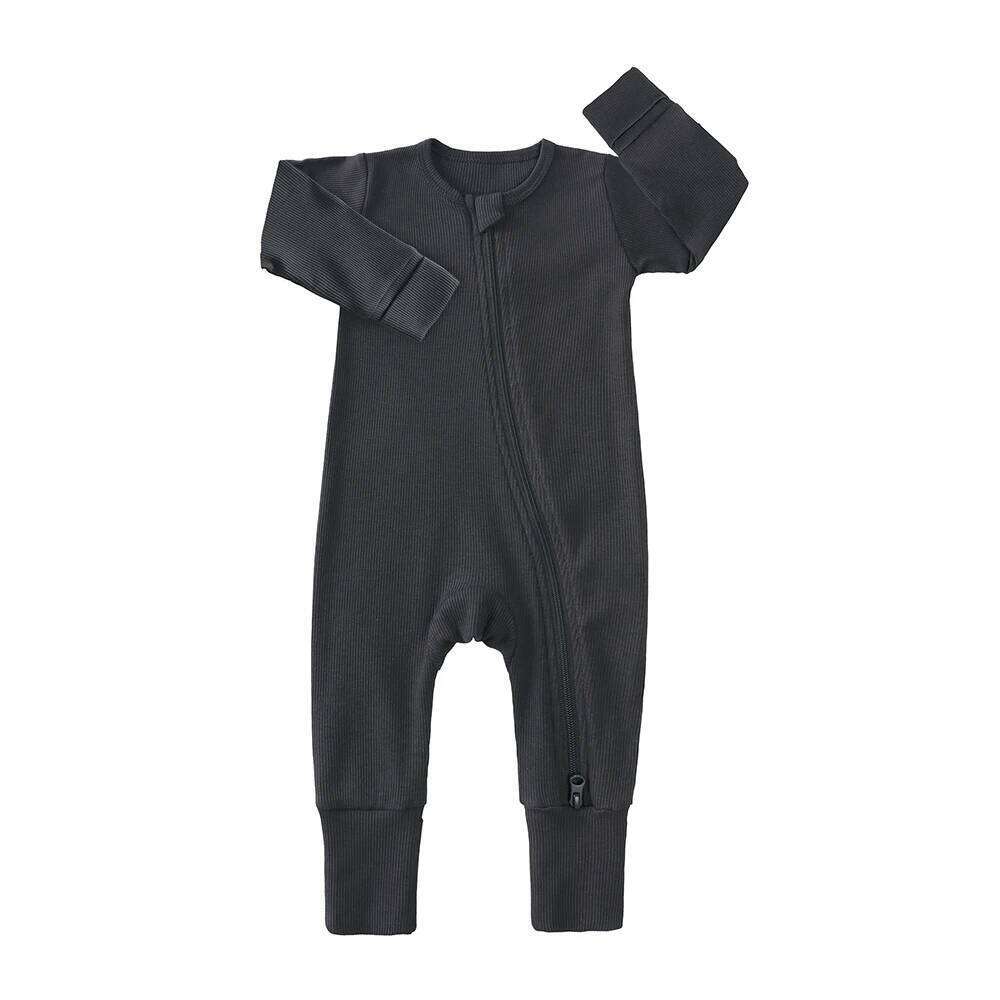 2026 Spring Baby Romper Thicken Bamboo Pajamas Ribbed Long-sleeved Clothes Infant Boy Jumpsuit Newborn Girl Bodysuit Sleeper 26Y0224