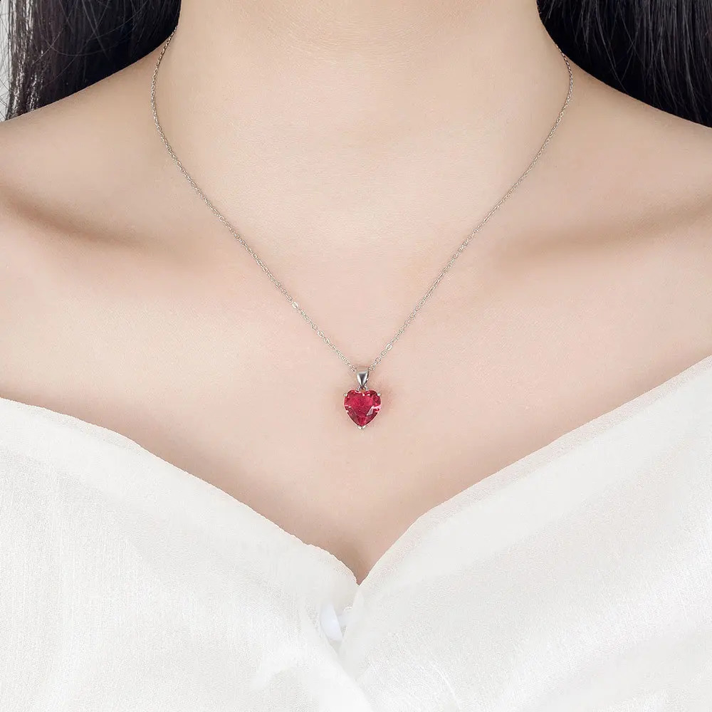 925 Sterling Silver Jewelry Sets For Women Heart Zircon Ring Earrings Necklace Wedding Bridal Elegant Christmas 260207