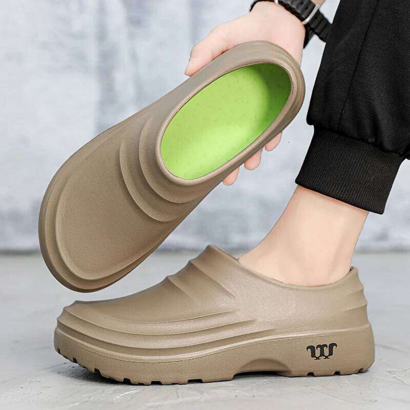 Baotou Slippers for Men Wearing Lazy Fashionable One Foot and Half Support Single Beach Fishing Work Safety Shoes