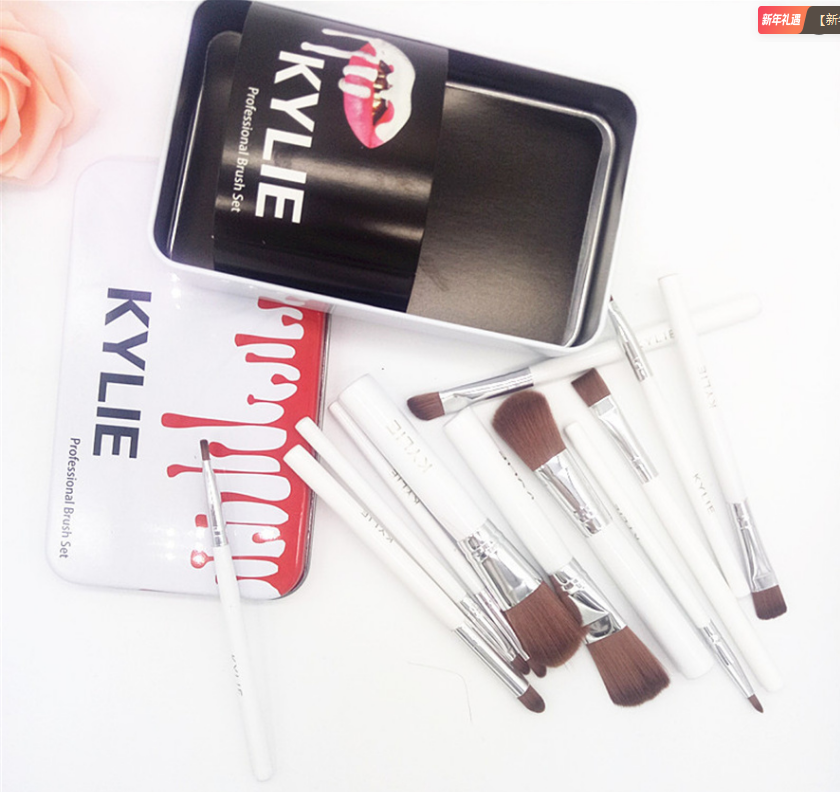 M MC Naked 3 kylie jenney Professional 12 PCS Brush Cosmetic Facial Tools Makeup Brushes Set Kit With Retail Box