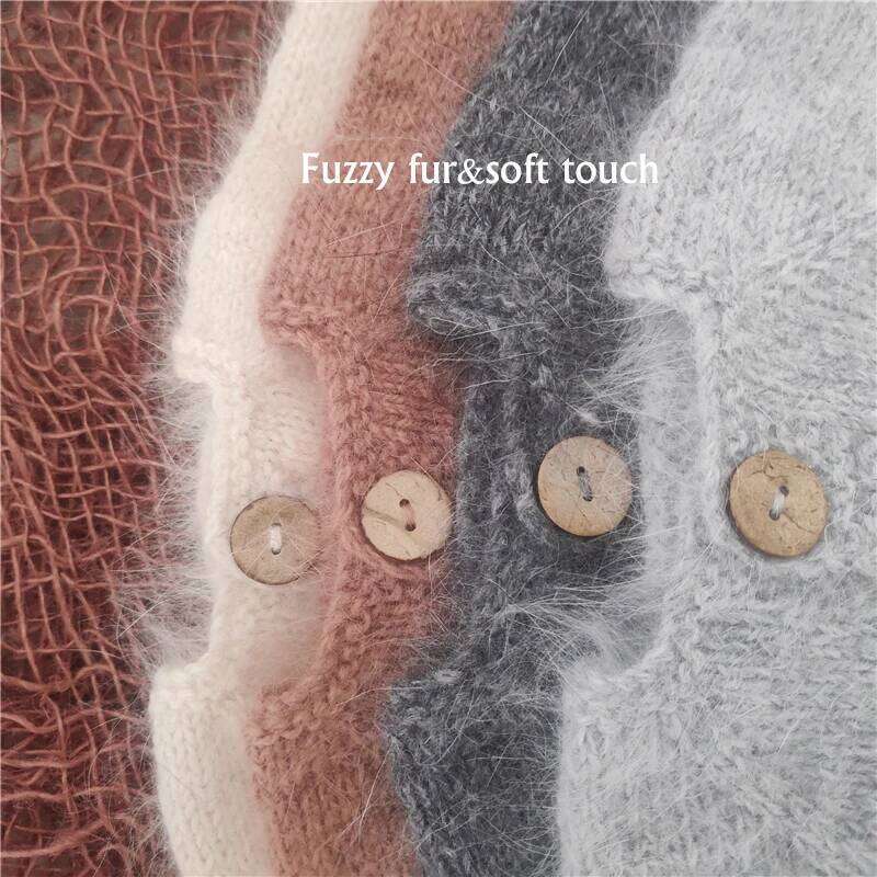 Newborn photography props,Fuzzy bunny romper for baby photo prop 26H0224