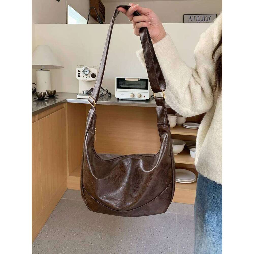 PU Leather Women's s Shoulder Bags Large Capacity Female Travel Messenger Bag Solid Color College Girls Book Handbags Tote Z260224