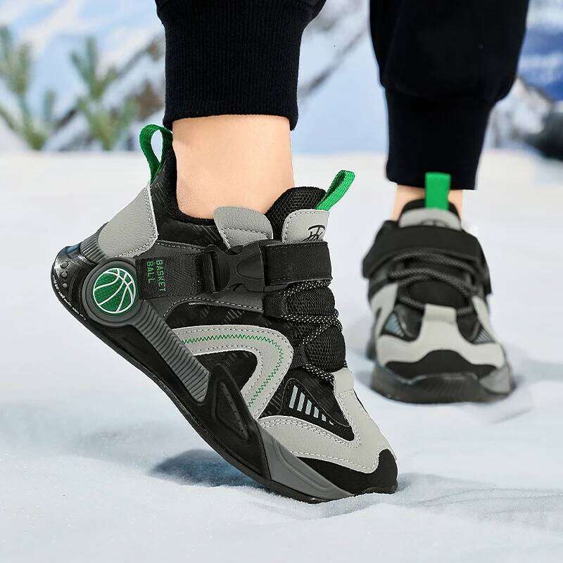 Winter Warm Children Boys Sneaker Fashion Design Kids Cotton Casual Sports Tennis Shoes for Boy 26W0224