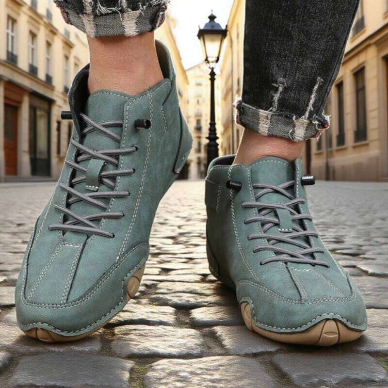 Retro High Top Mens Classic Charm Comfortable Anti Slip Durable Flat Shoes Soft Sole Luxury Fashion Ankle Boots